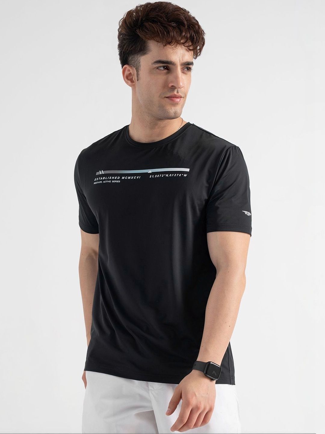 Red Tape Men Typography Printed T-shirt