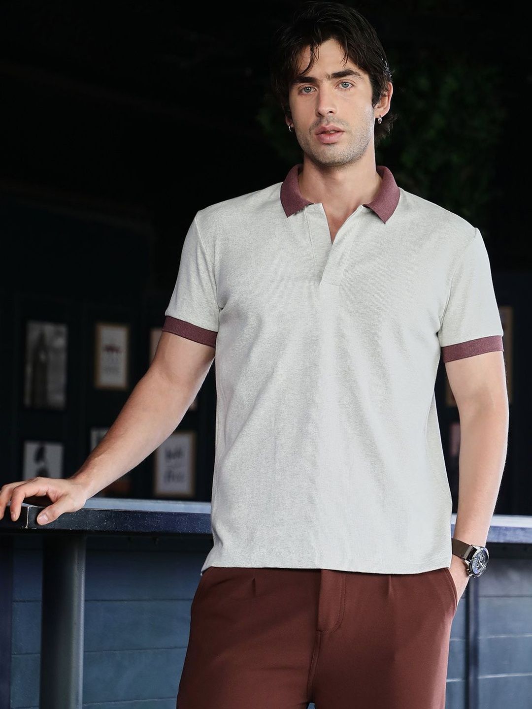 CAHOOT Men Polo Collar T-shirt