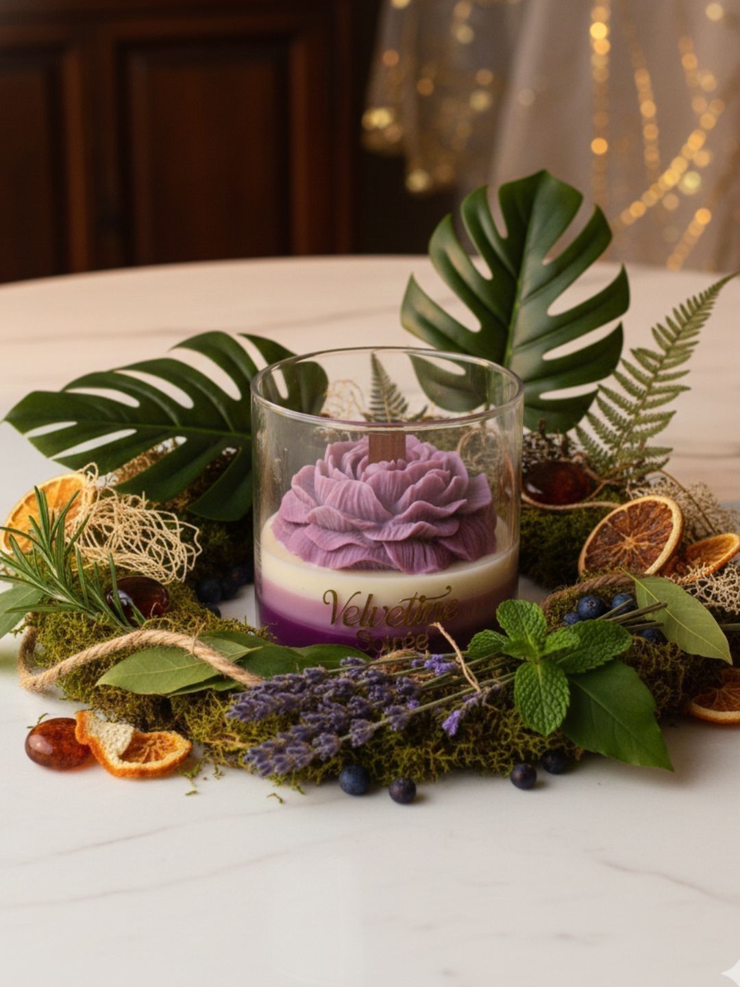 Velvetine Soiree Sapphire Moonlight Lush, Seductive & Opulent Aroma Big Candle jar