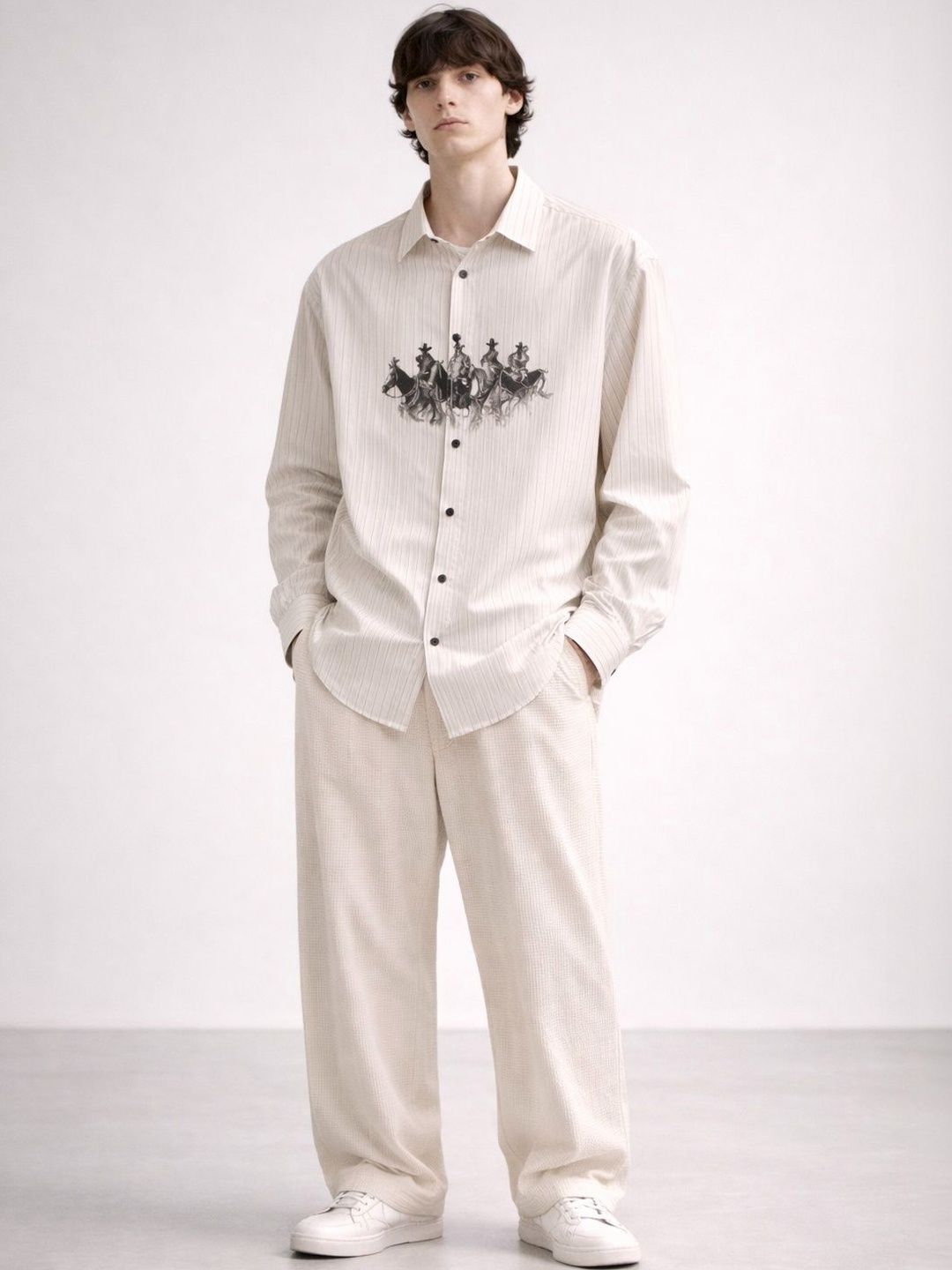 Big Bunny Men Striped Casual Shirt