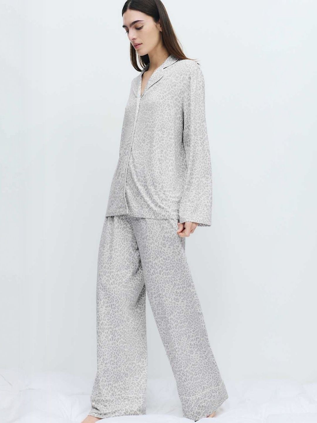 Marks & Spencer Marks & Spencer Soft Touch Printed Revere Pyjama Set