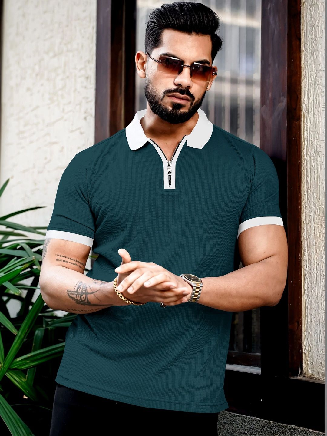 KAJARU Men Polo Collar T-shirt