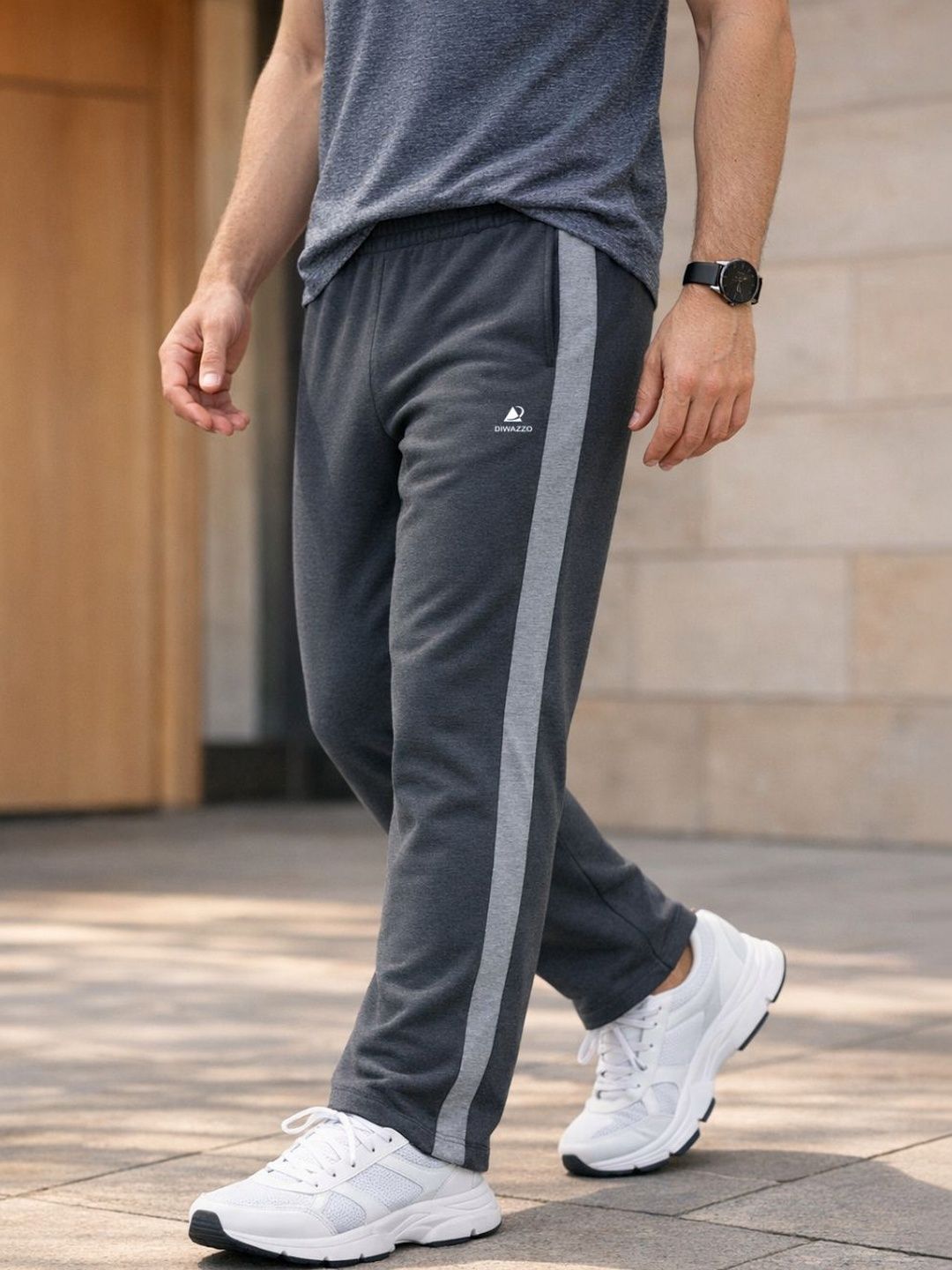 Diwazzon Cotton Mid-Rise Regular Track Pants