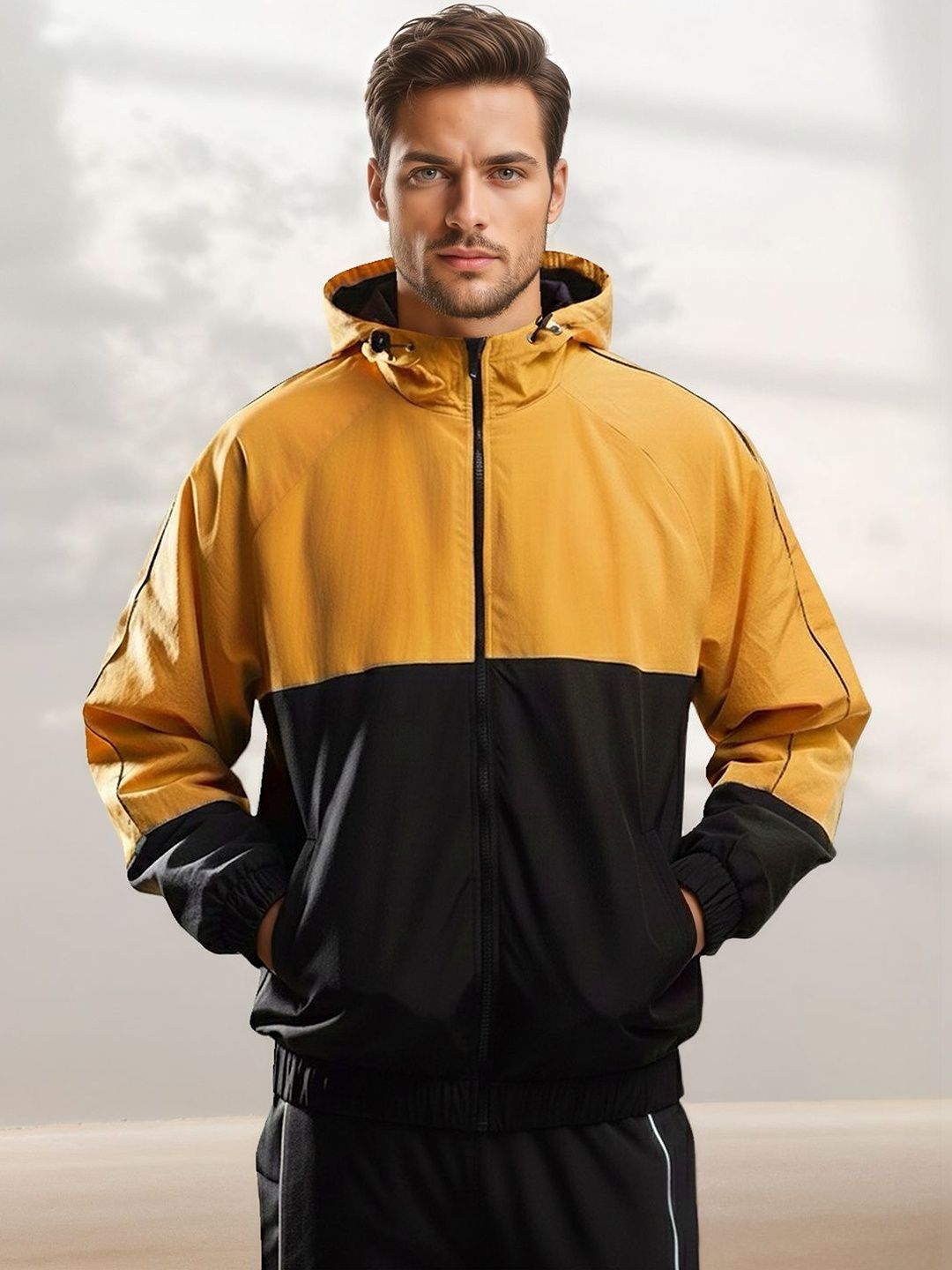 Mast & Harbour Men Colourblocked Lightweight Sporty Jacket