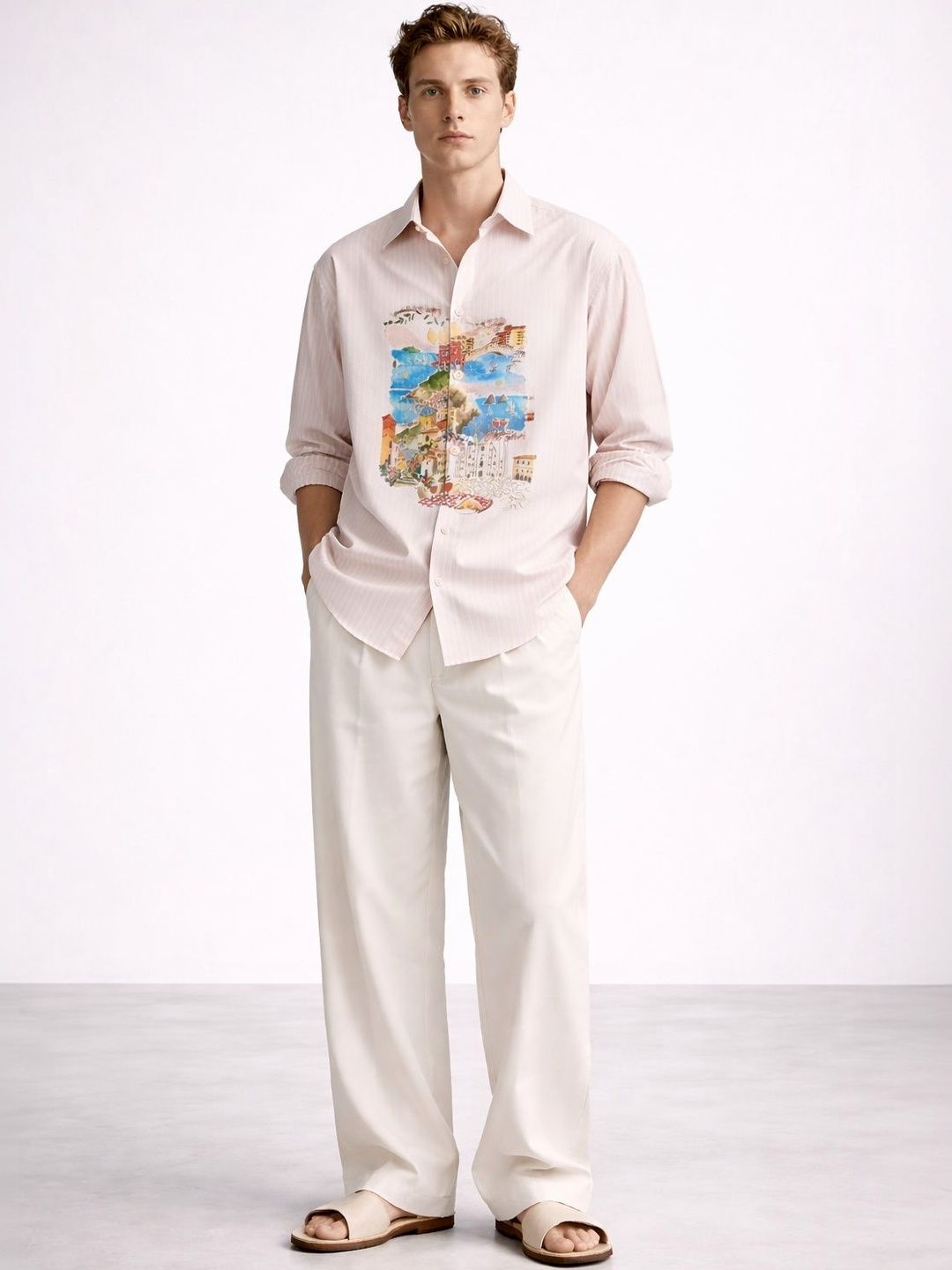 Big Bunny Men Striped Casual Shirt