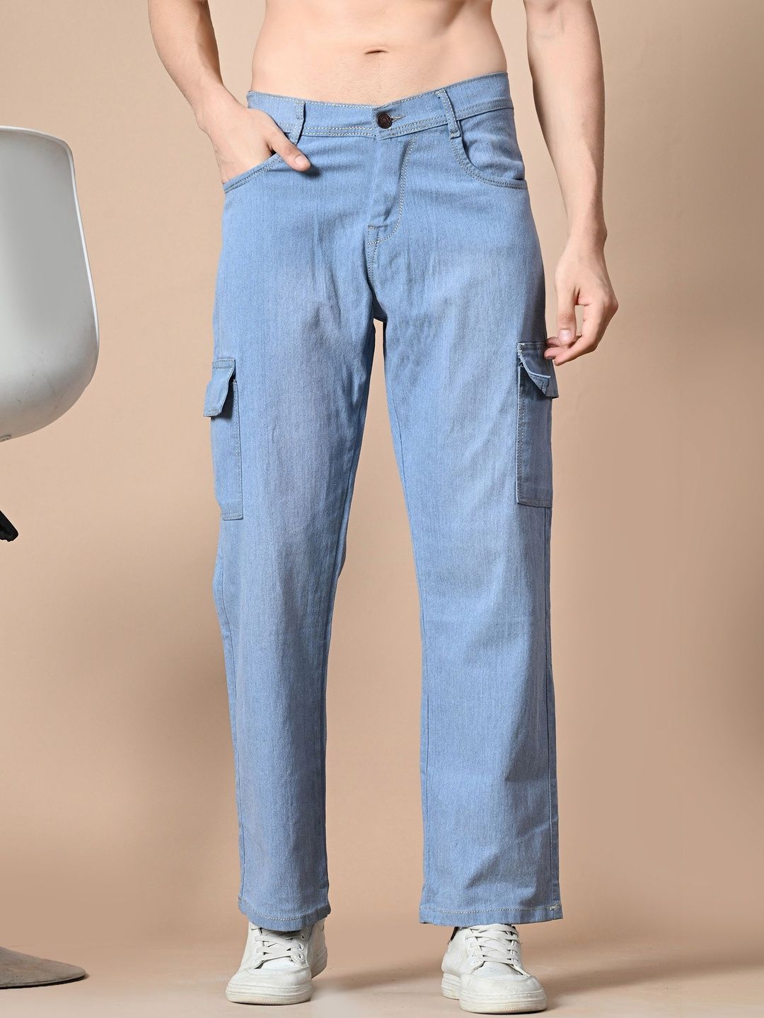 Metronaut Men Classic Regular Fit Mid-Rise Light Fade Stretchable Jeans