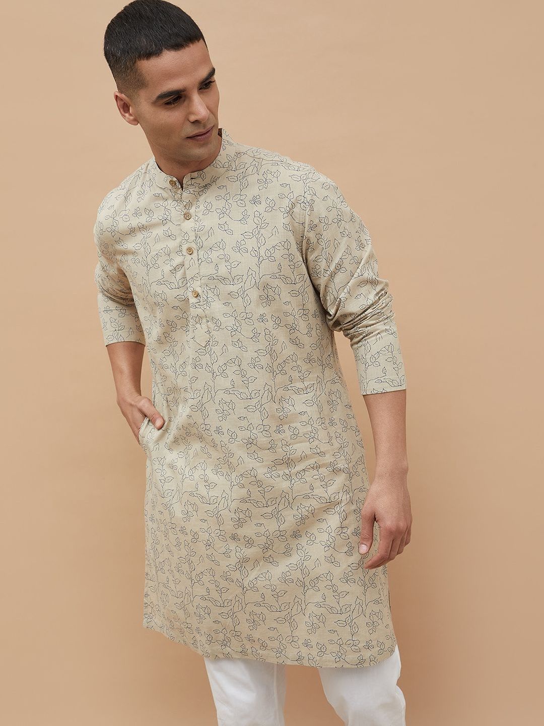 Melange by Lifestyle Men Printed Pathani Kurta