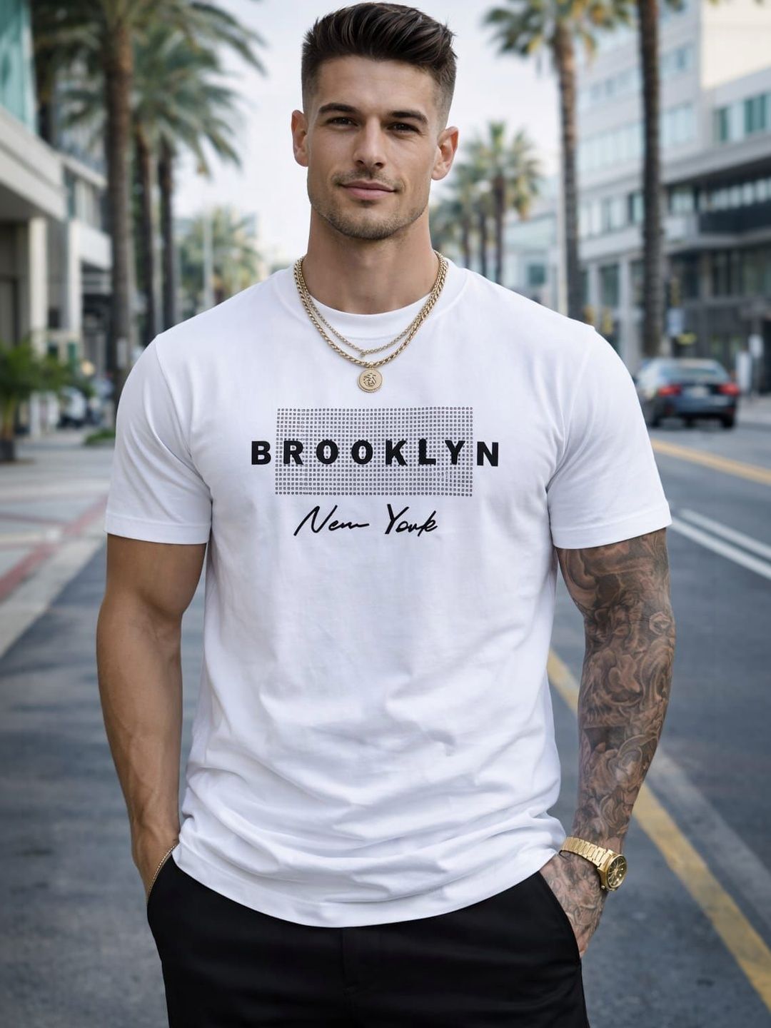 WILD ELEPHANT Men Typography Printed T-shirt