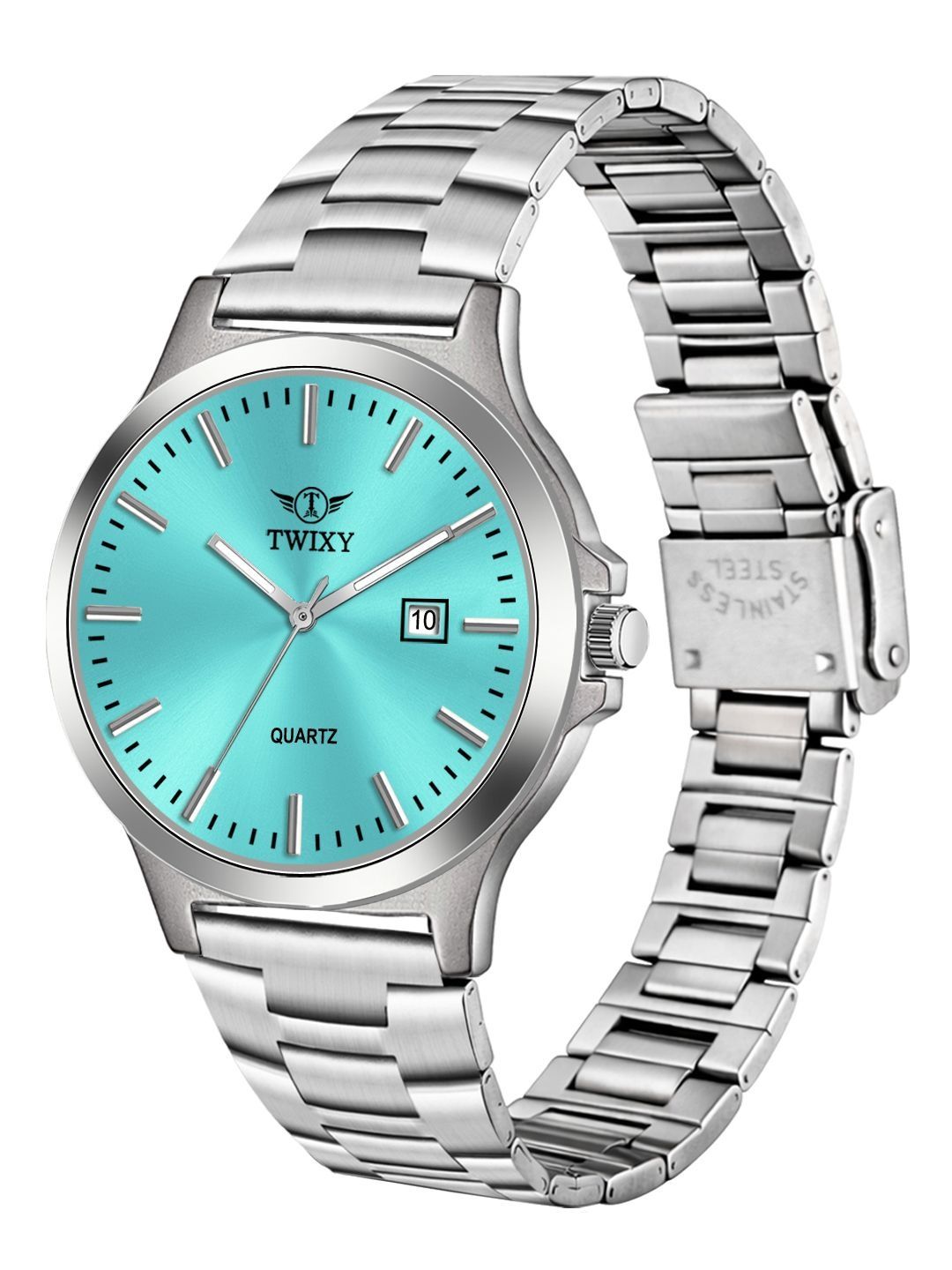 Buy TWIXY Men Dial & Stainless Steel Analogue Date Aperture Watch