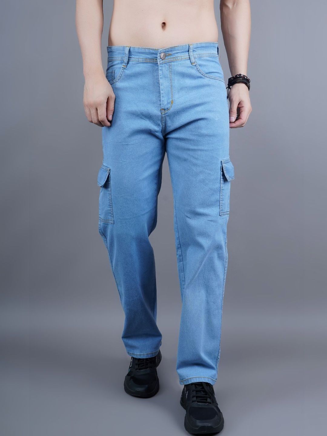 Metronaut Men Classic Regular Fit Mid-Rise Light Fade Stretchable Jeans