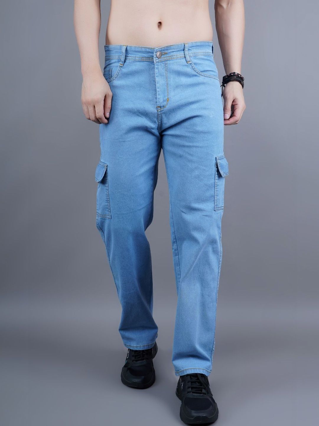 Metronaut Men Classic Regular Fit Mid-Rise Light Fade Stretchable Jeans