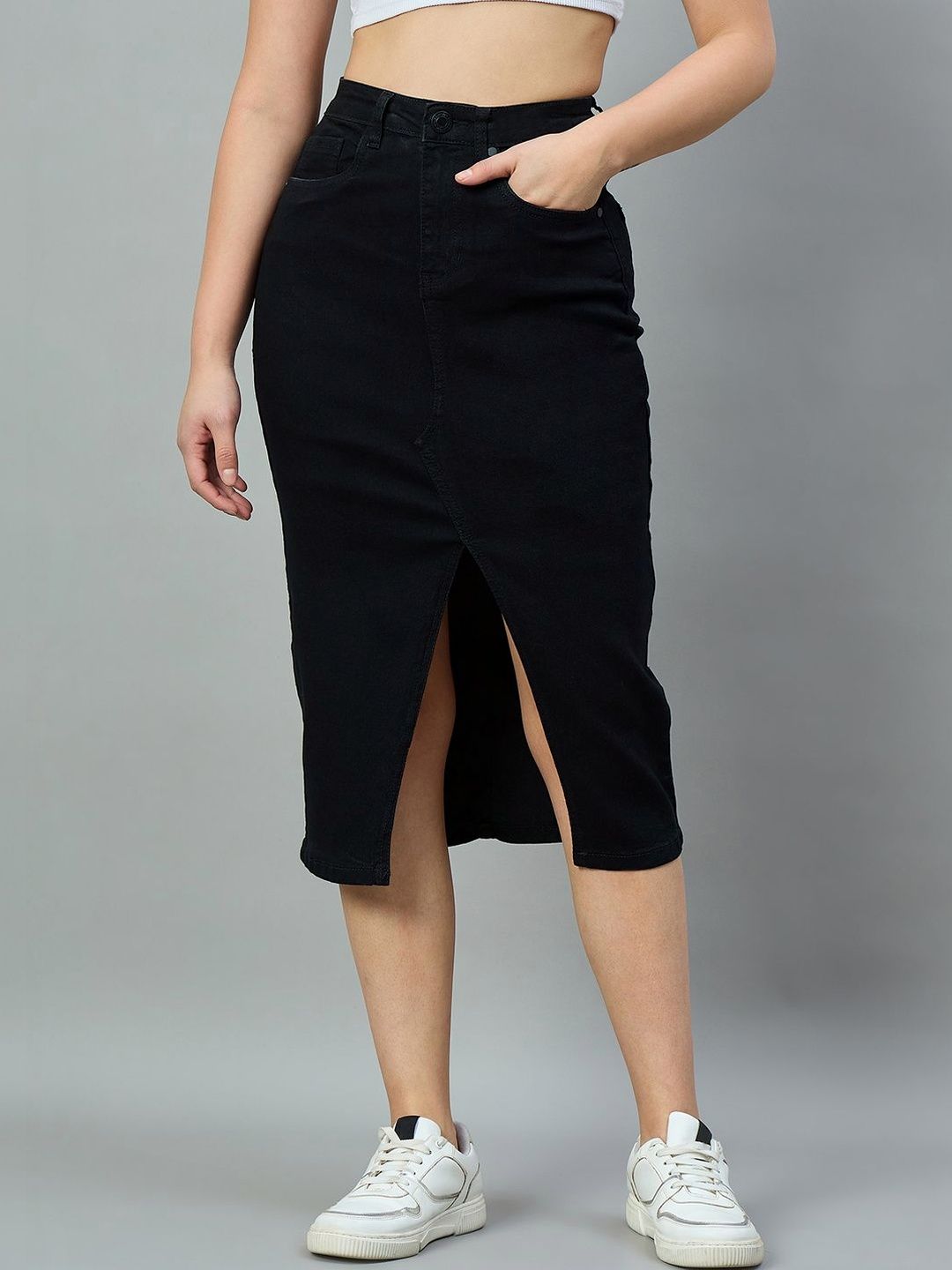 Style Quotient Cotton Knee Length A-Line Skirts