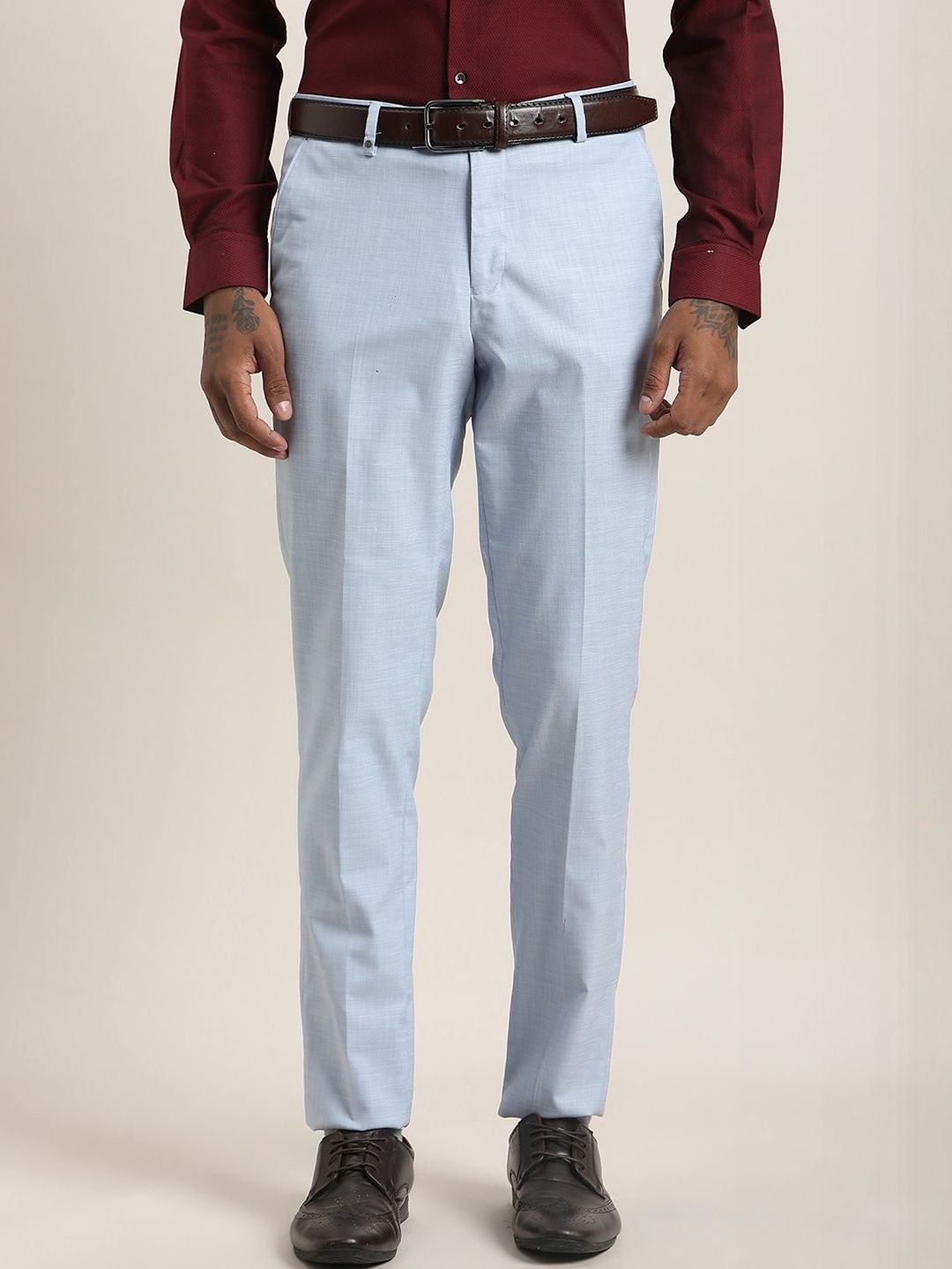 Turtle Men Tailored Slim Fit Trousers