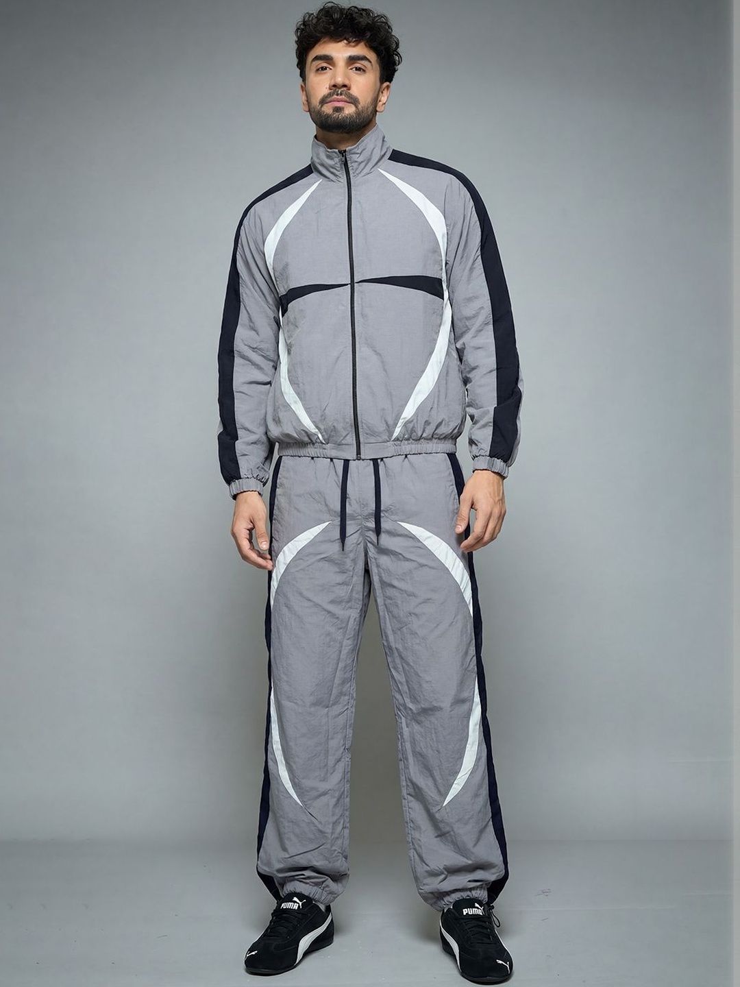 FUGAZEE Colourblocked Crescent Cut And Sew Tracksuit