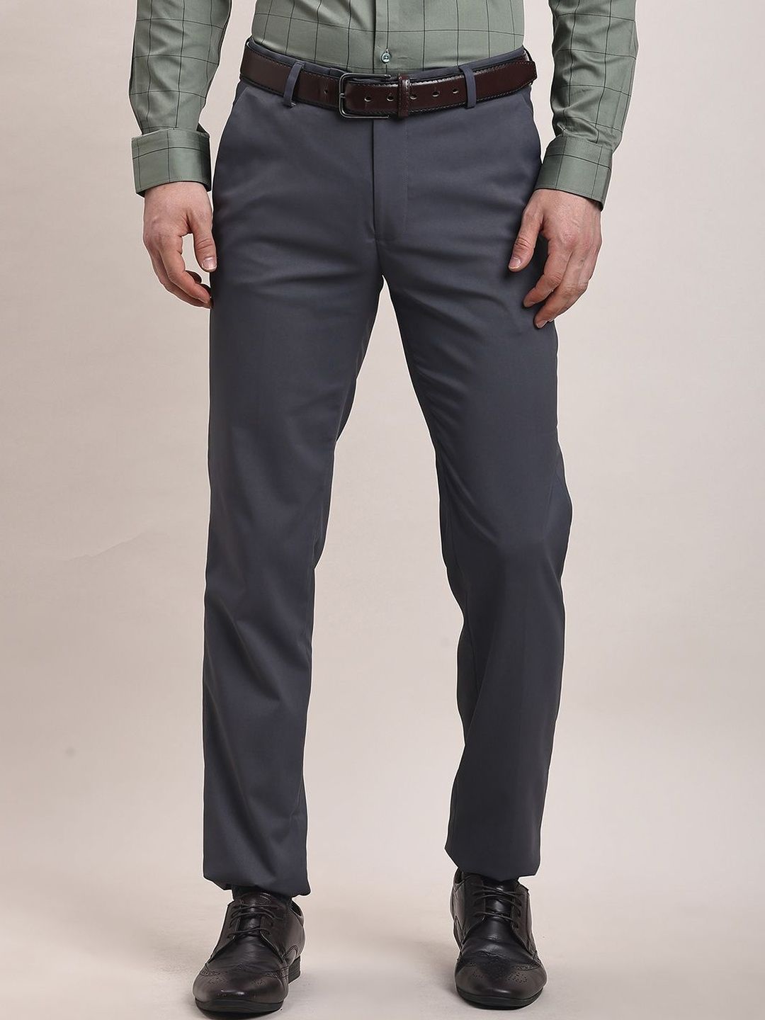 Turtle Men Tailored Slim Fit Trousers