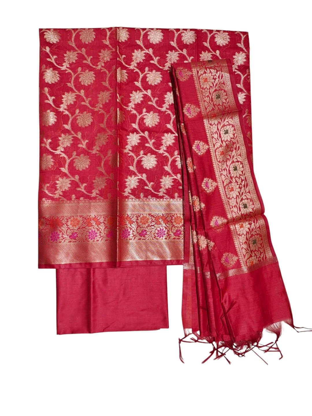 ivikta Art Silk Unstitched Dress Material