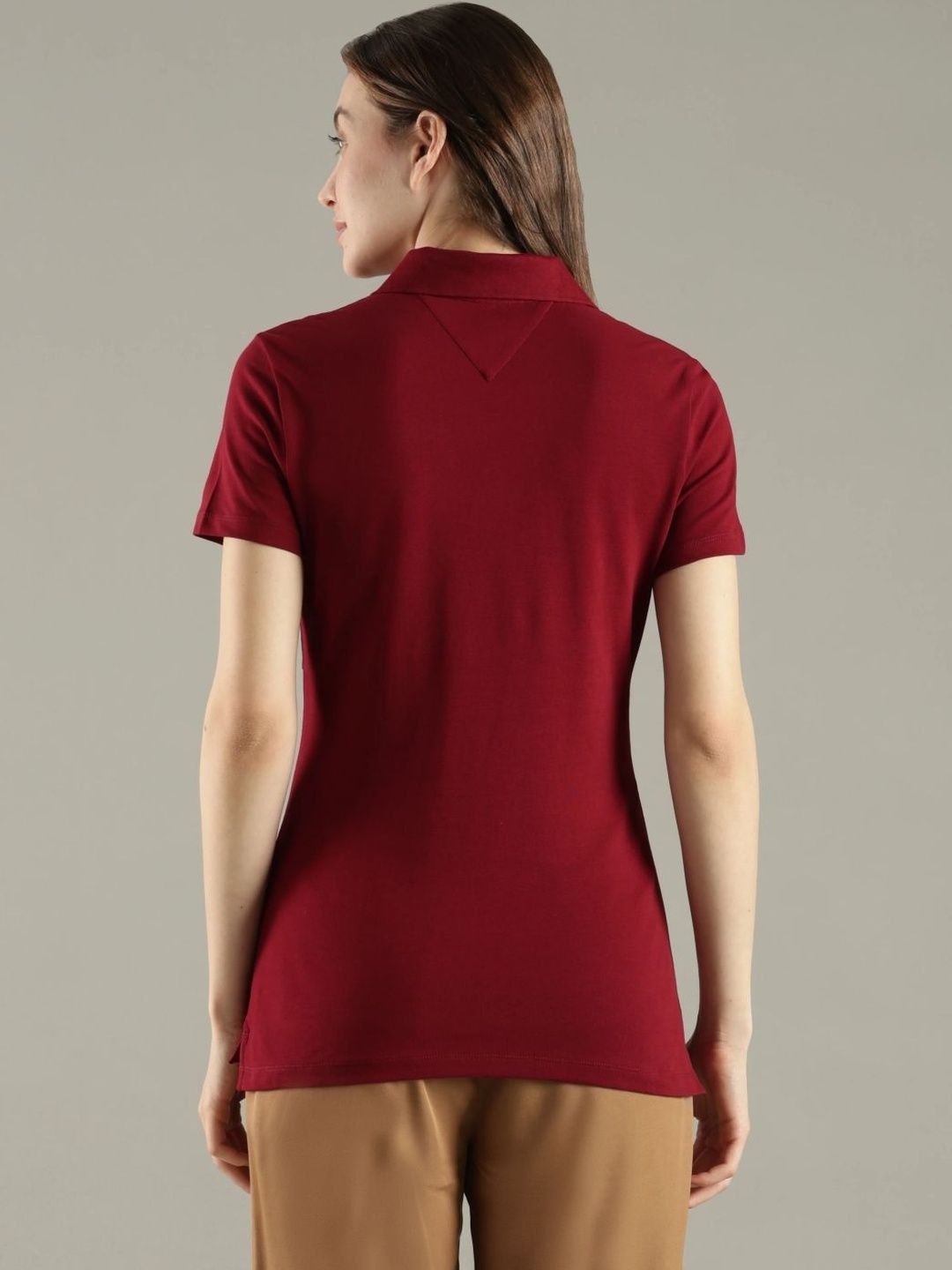 Colourblocked Polo Collar T-shirt