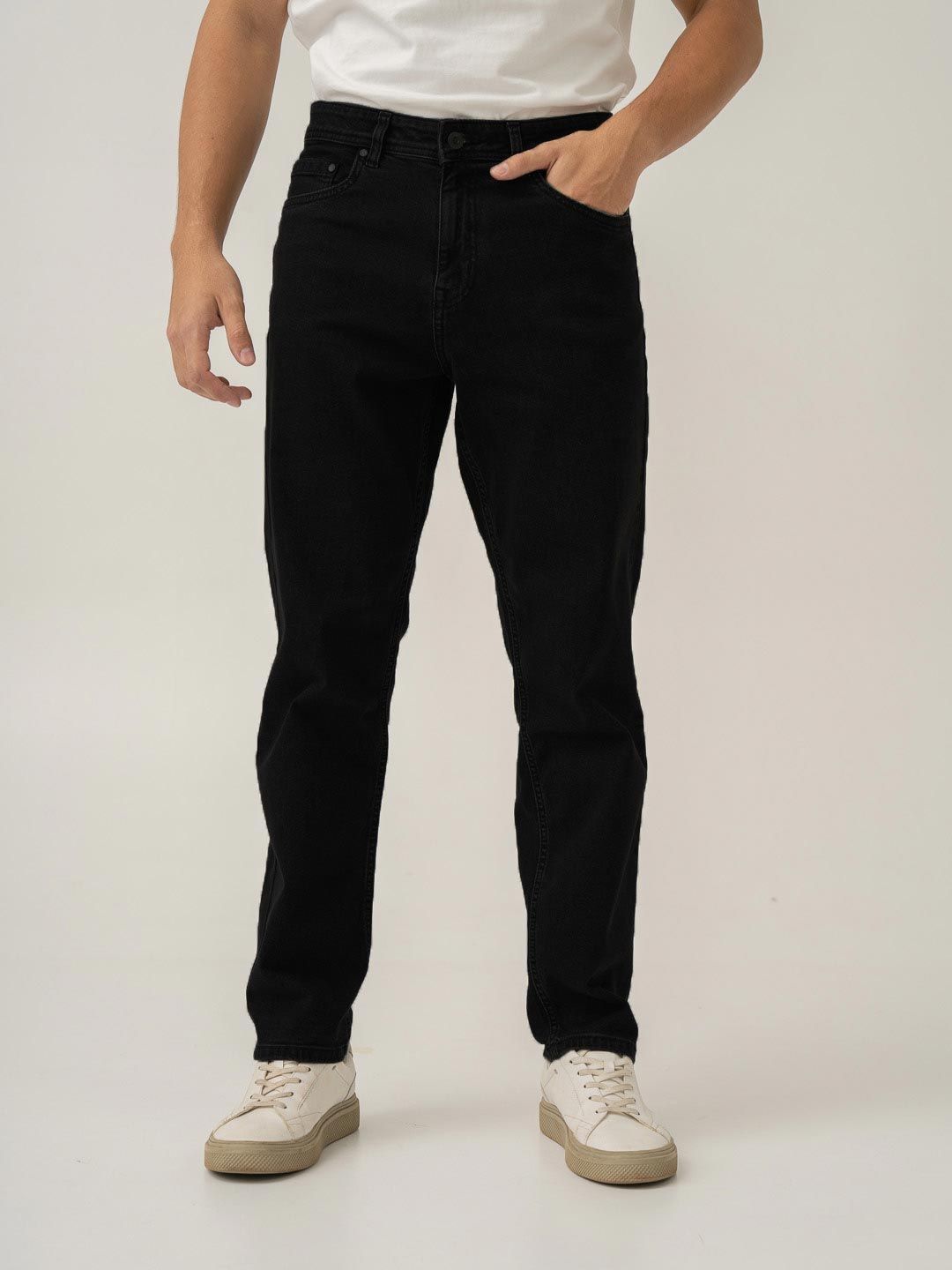 Vault Black Relaxed-Fit Jeans The Pant Project Men Vault Black Relaxed-Fit Mid-Rise Stretchable Jeans