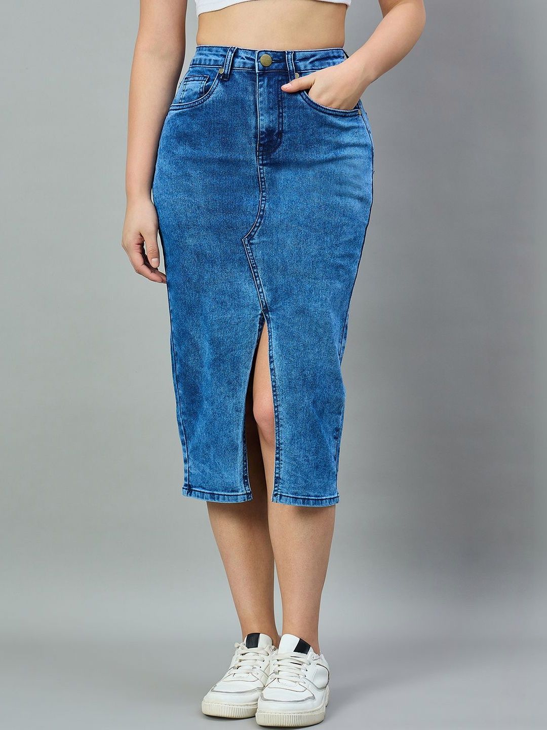 Style Quotient Cotton Knee Length A-Line Skirts