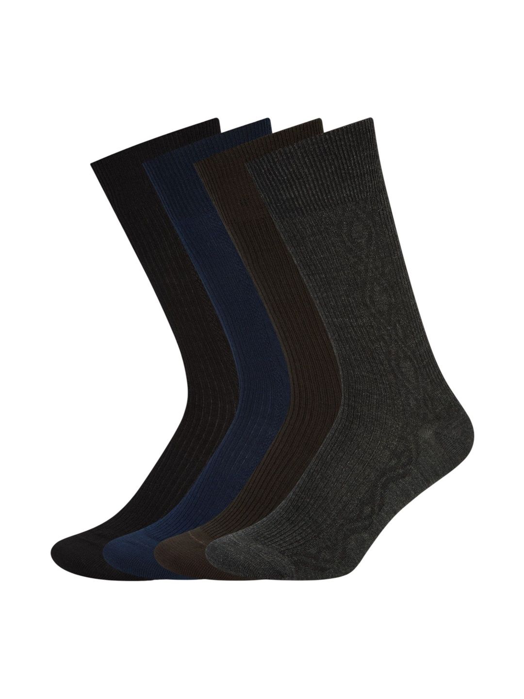 Socksxpress Men Pack of 4 Patterned Calf Length Socks