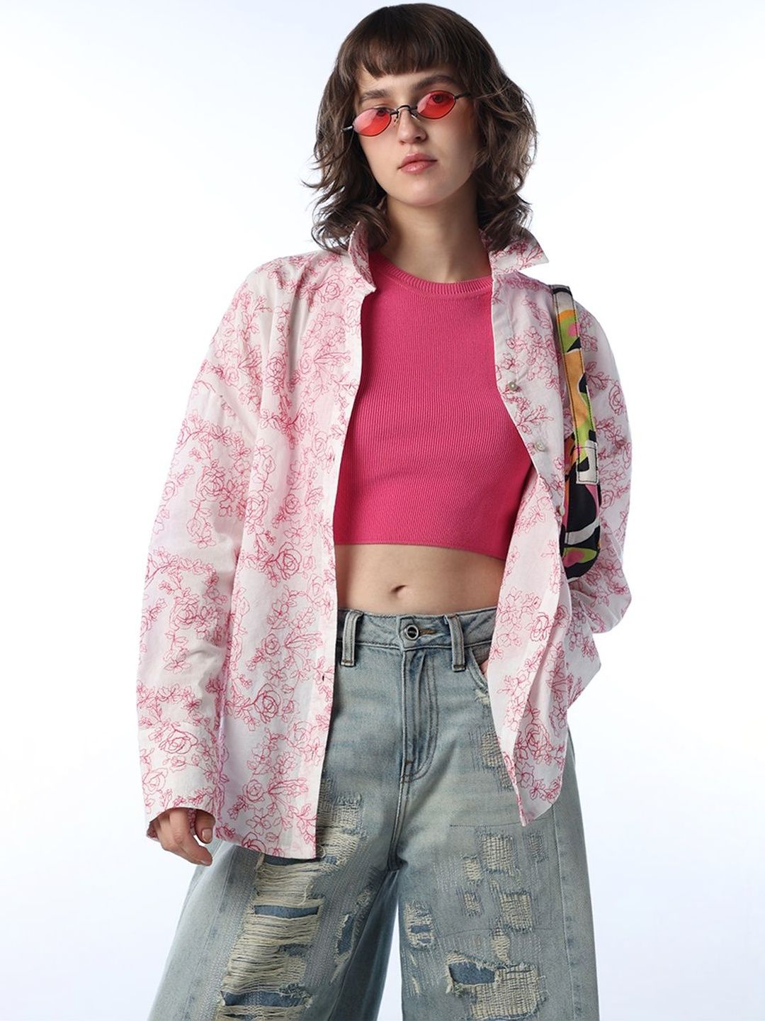 Casual Shirt ONLY Women Floral Printed Casual Shirt