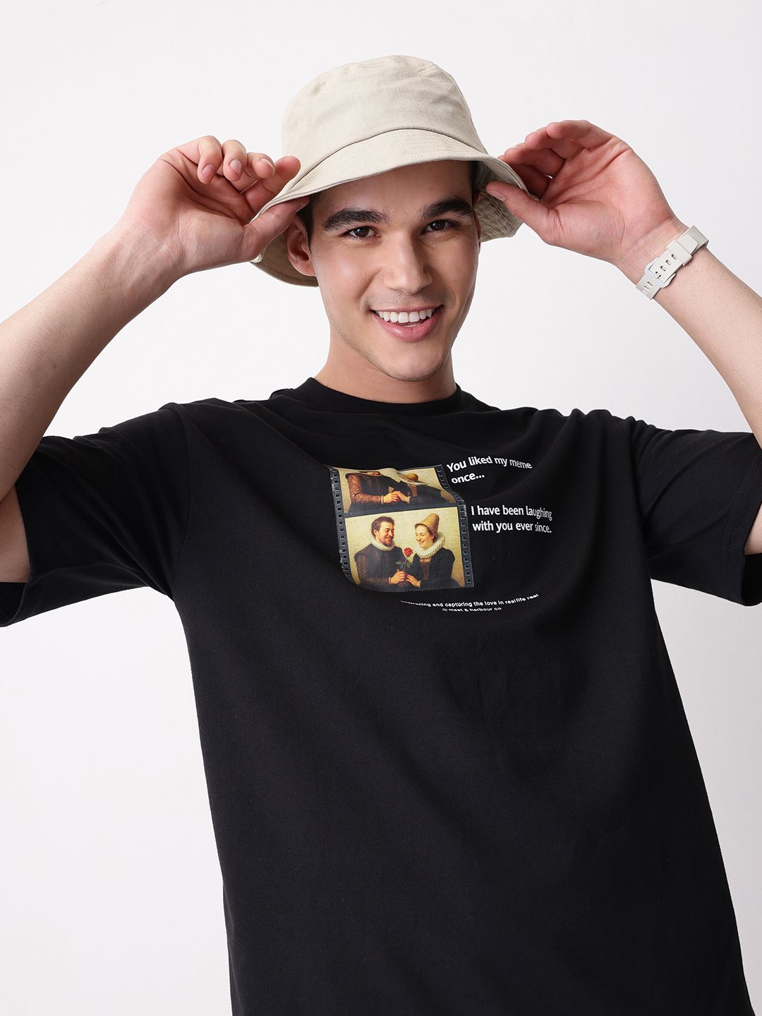 Mast & Harbour Valentine's Collection Graphic Printed Drop Shoulder Sleeves T-shirt
