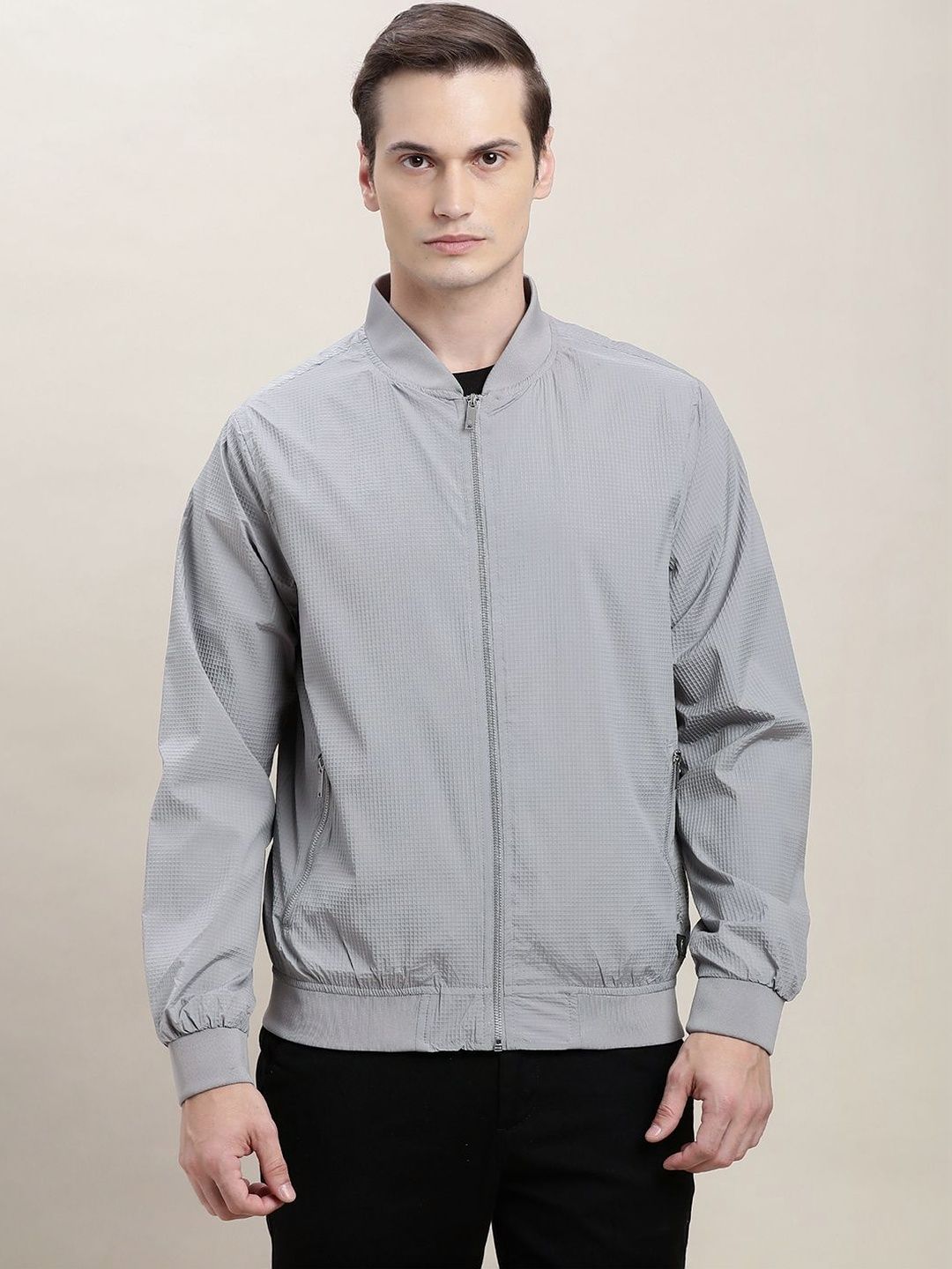Turtle Men Suede Lightweight Bomber Jacket