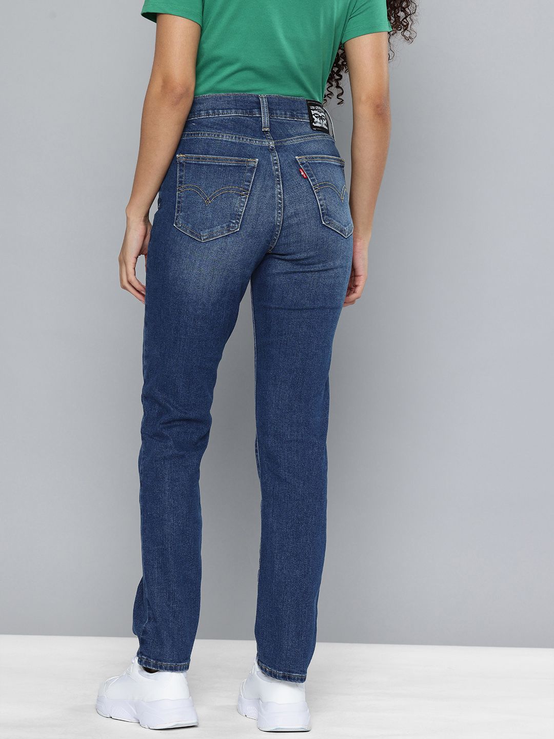 724 Blue Slim Straight Fit High Rise Jeans