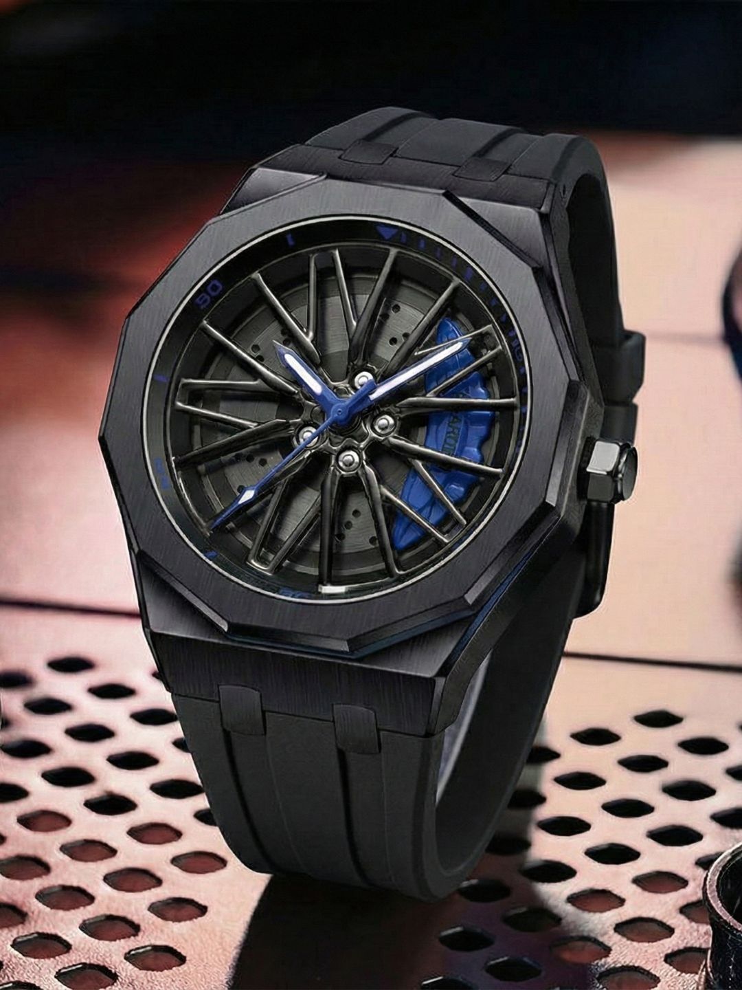 ON TIME OCTUS Men Dial & Straps Analogue Watch MN-285 BLACK-BLUE