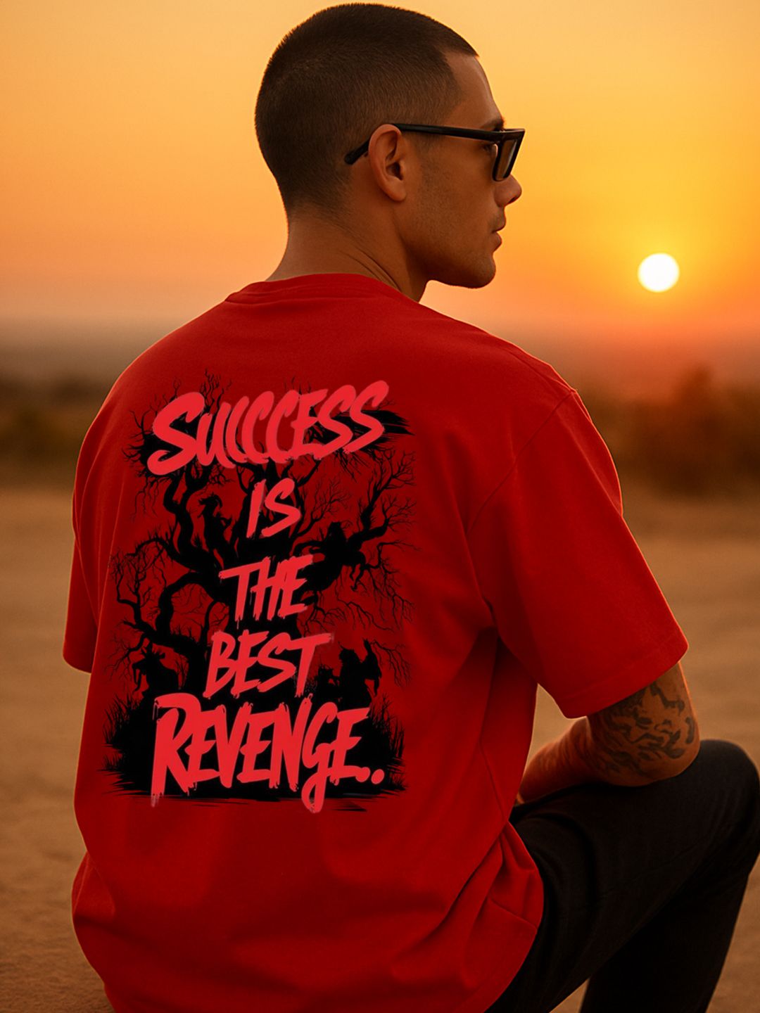 BDSQUARE Men Typography Printed T-shirt