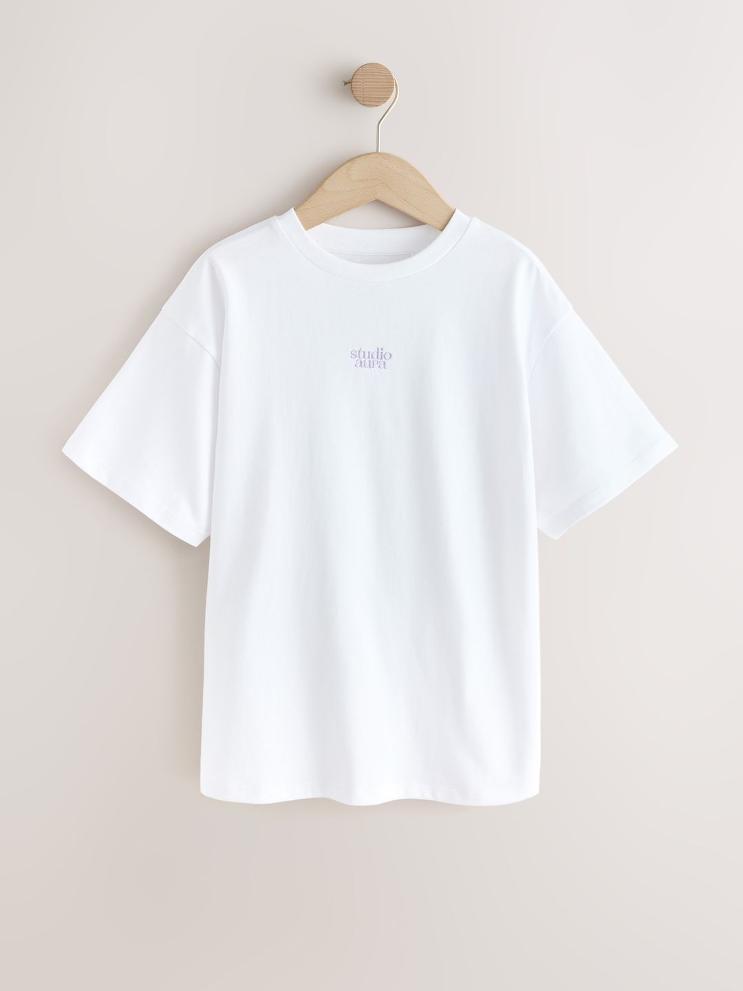 NEXT Girls Drop-Shoulder Sleeves Pure Cotton T-shirt