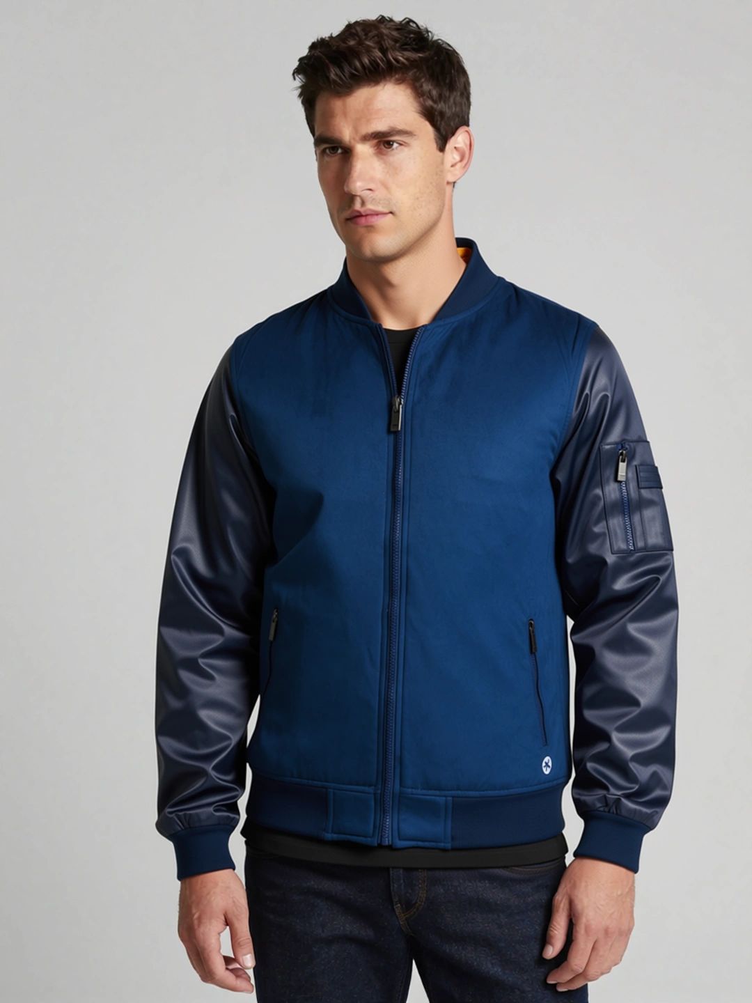 HRX by Hrithik Roshan Full Sleeve Leather Sleeve Jacket
