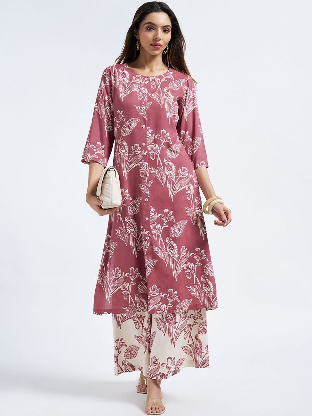 RANGMANCH BY PANTALOONS Women Printed Sequinned Kurta