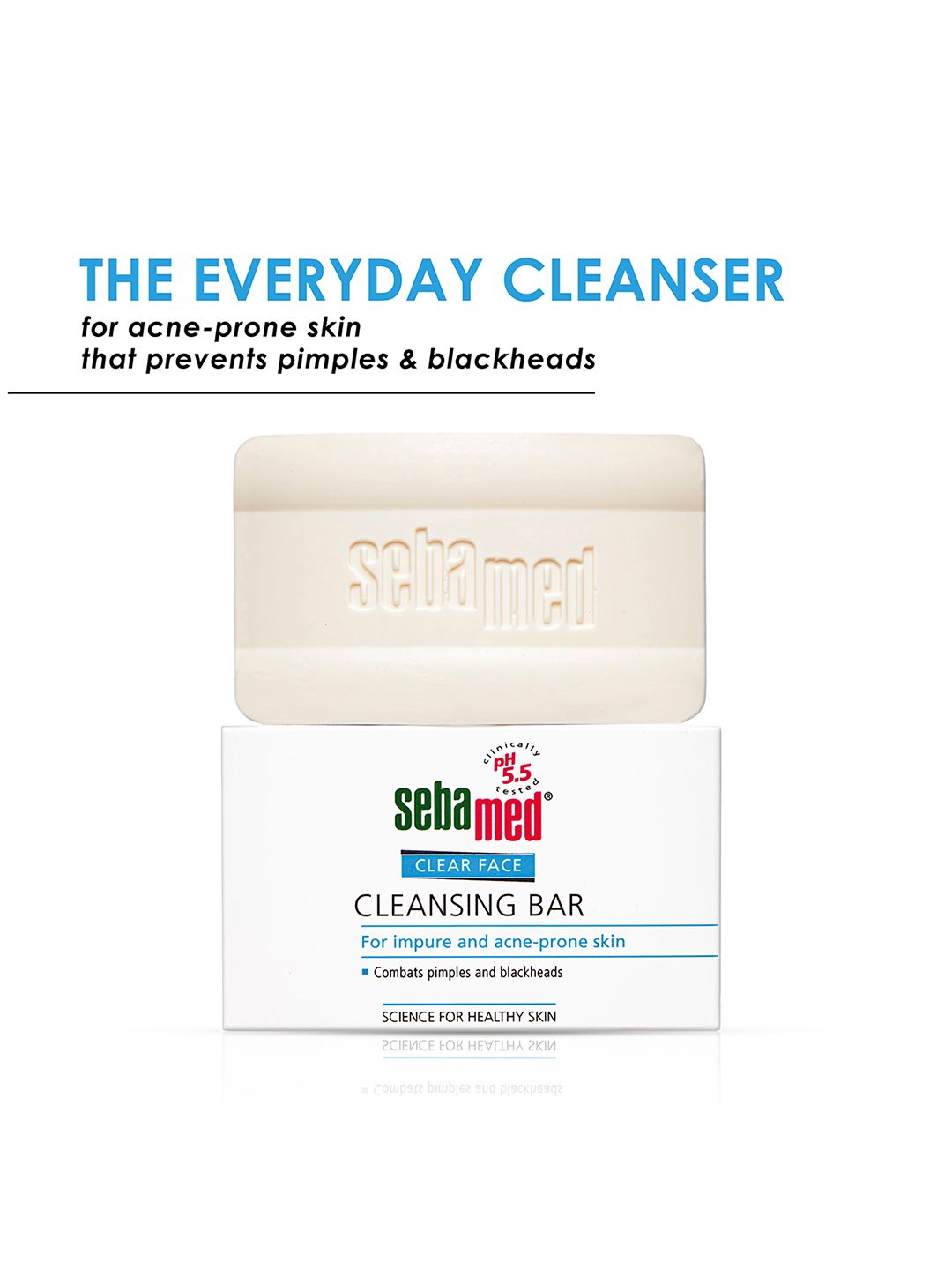 Sebamed Clear Face Cleansing Bar for Gentle & Deep Pore Cleansing with pH 5.5 - 100 g