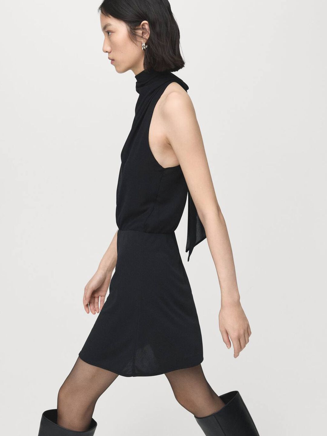 Halter Neck Sheath Mini Dress