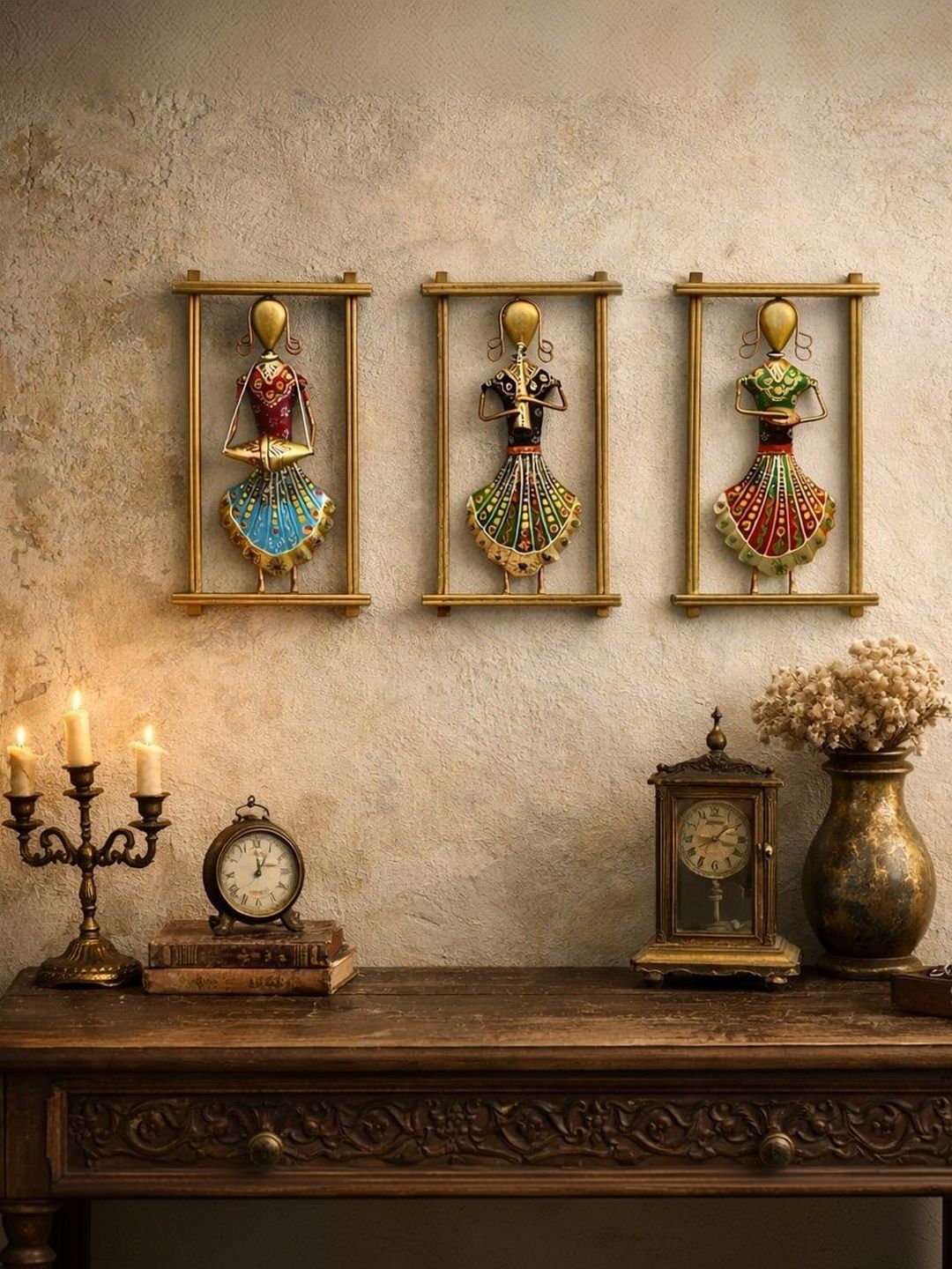 ANSHIKA INTERNATIONAL 3-Pieces Metal Wall Hanging