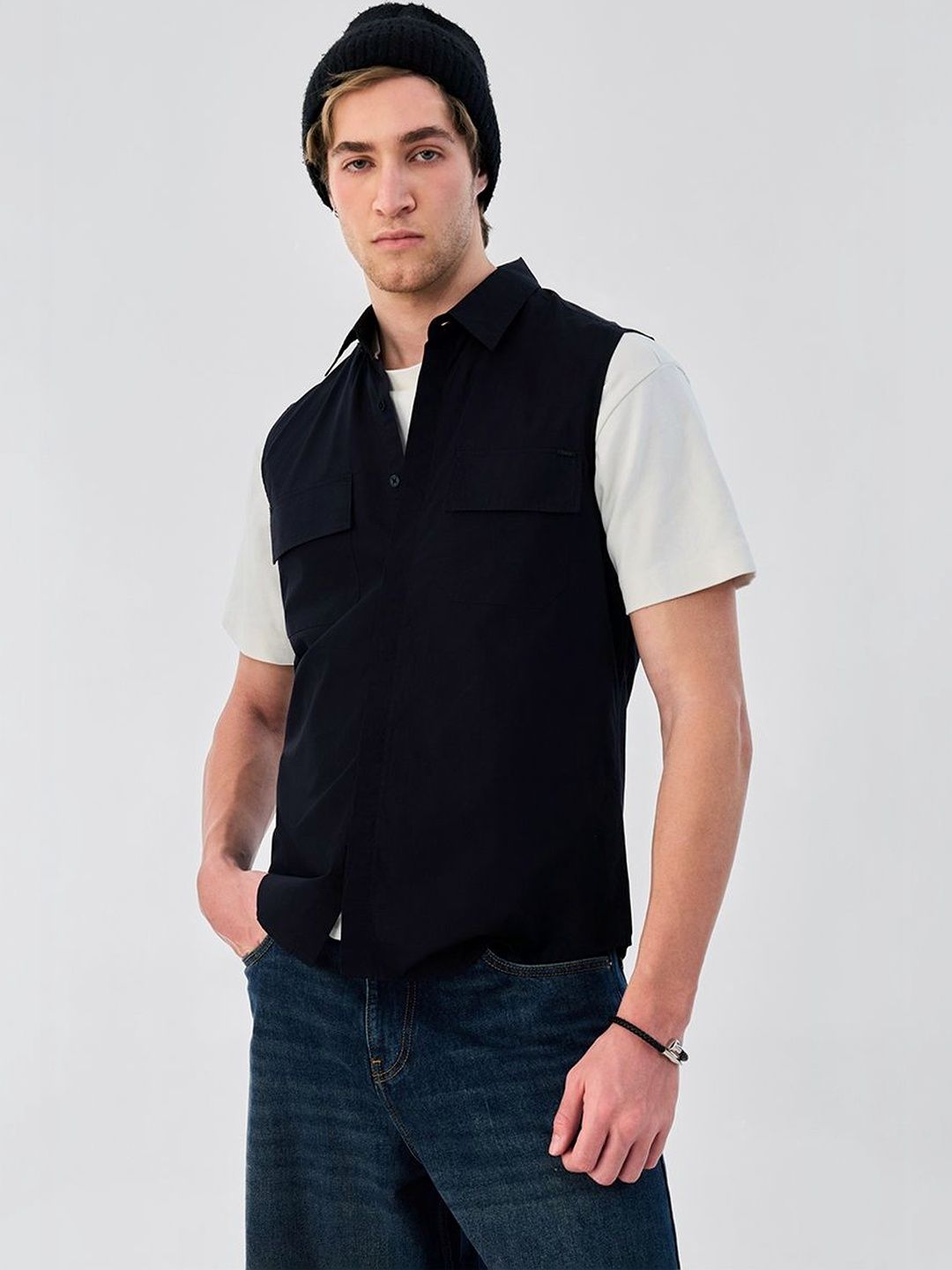 Snitch Cotton Sleeveless Shirt