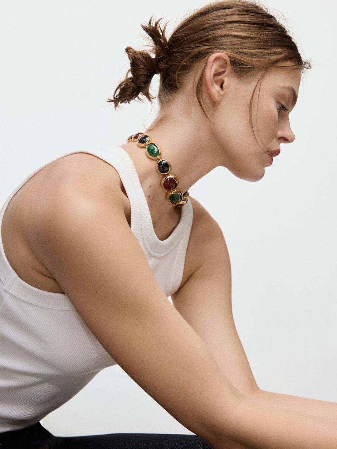 Dakota Multi Artificial Stones Necklace