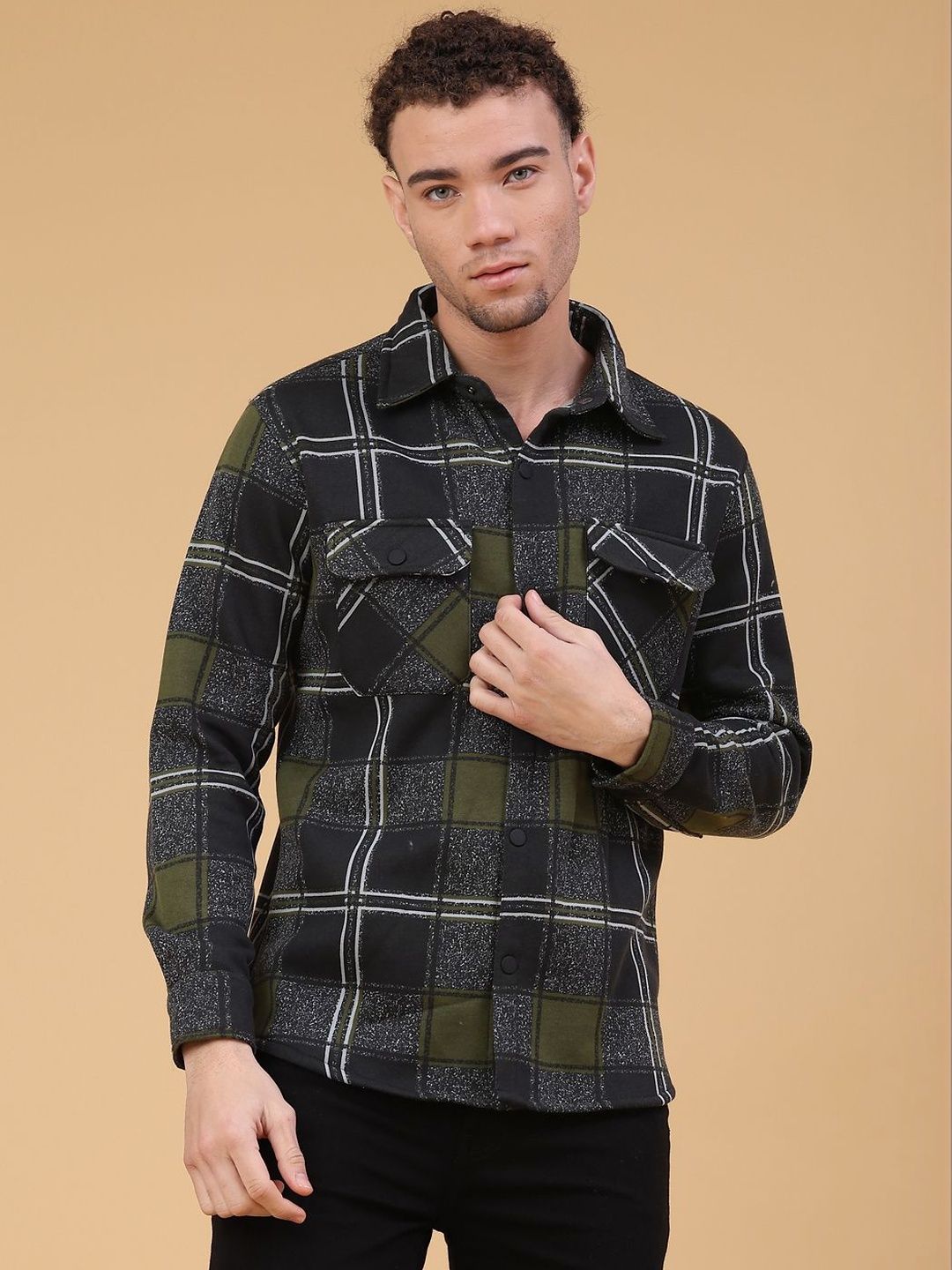 V-Mart Men Checked Casual Shirt