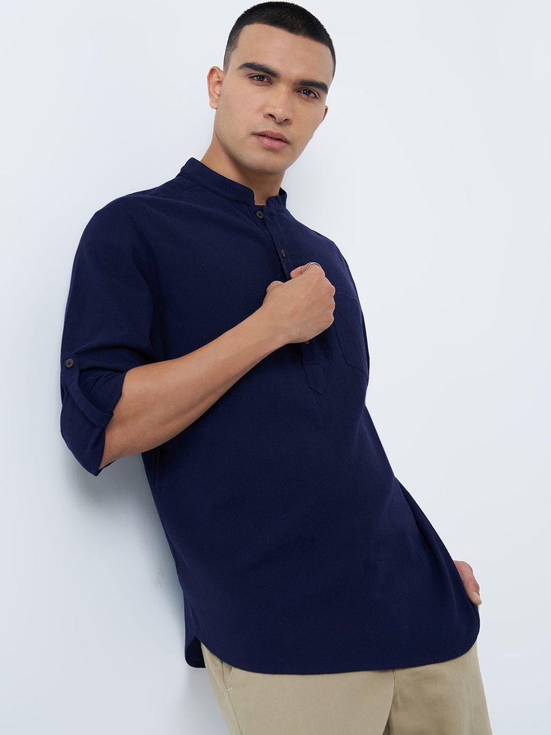 indus route by Pantaloons Men Thread Work Kurta