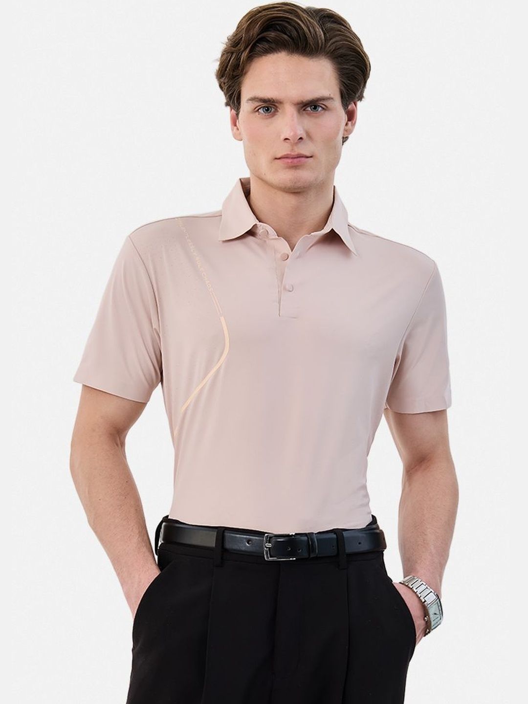 Snitch Light Pink Solid T-Shirt
