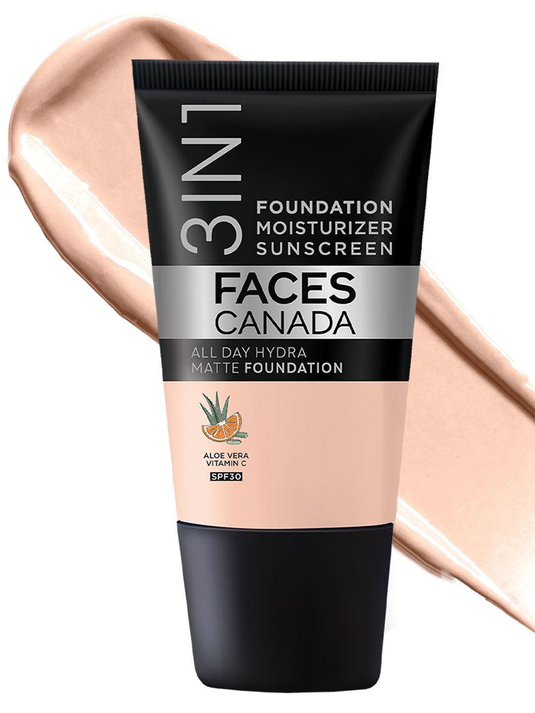 FACES CANADA FACES CANADA SPF 30 All Day Hydra 3IN1 Mini  Matte Foundation+Moisturizer 18ml-Rose Ivory