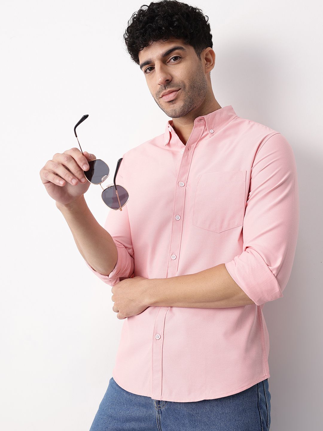 Mast & Harbour Button-Down Collar Casual Shirt
