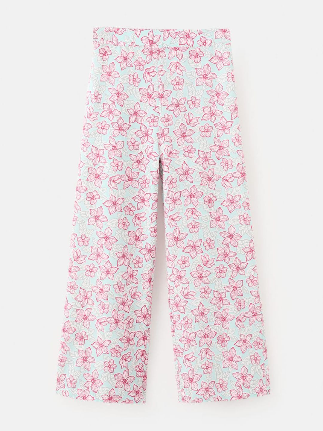 Mango Kids Girls Floral Print Trousers