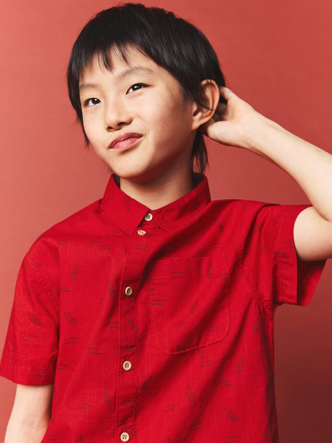 Mango Kids Mango Kids Conversational Printed Pure Cotton Relaxed Fit Casual Shirt