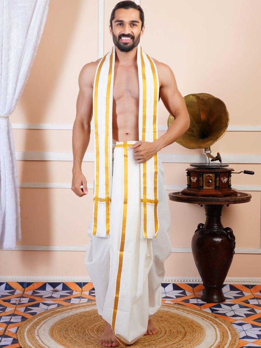 Ramraj Men Cotton Blend Dhoti Dhotis