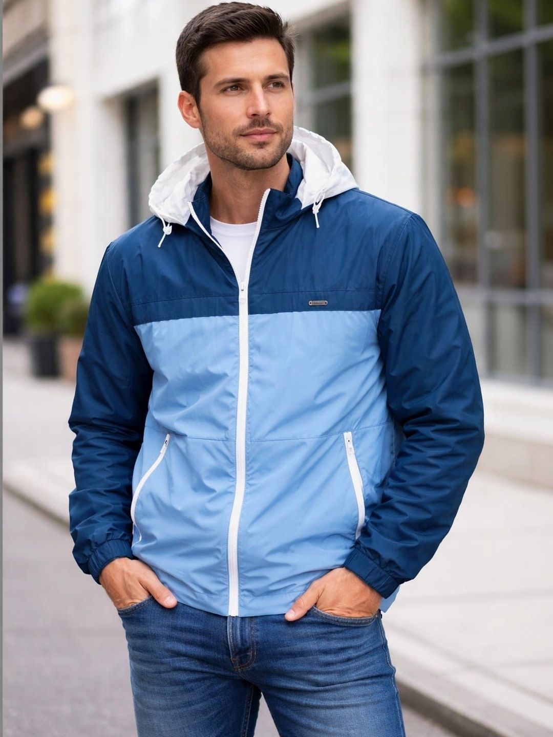The Roadster Lifestyle Co Hooded Biker Jacket