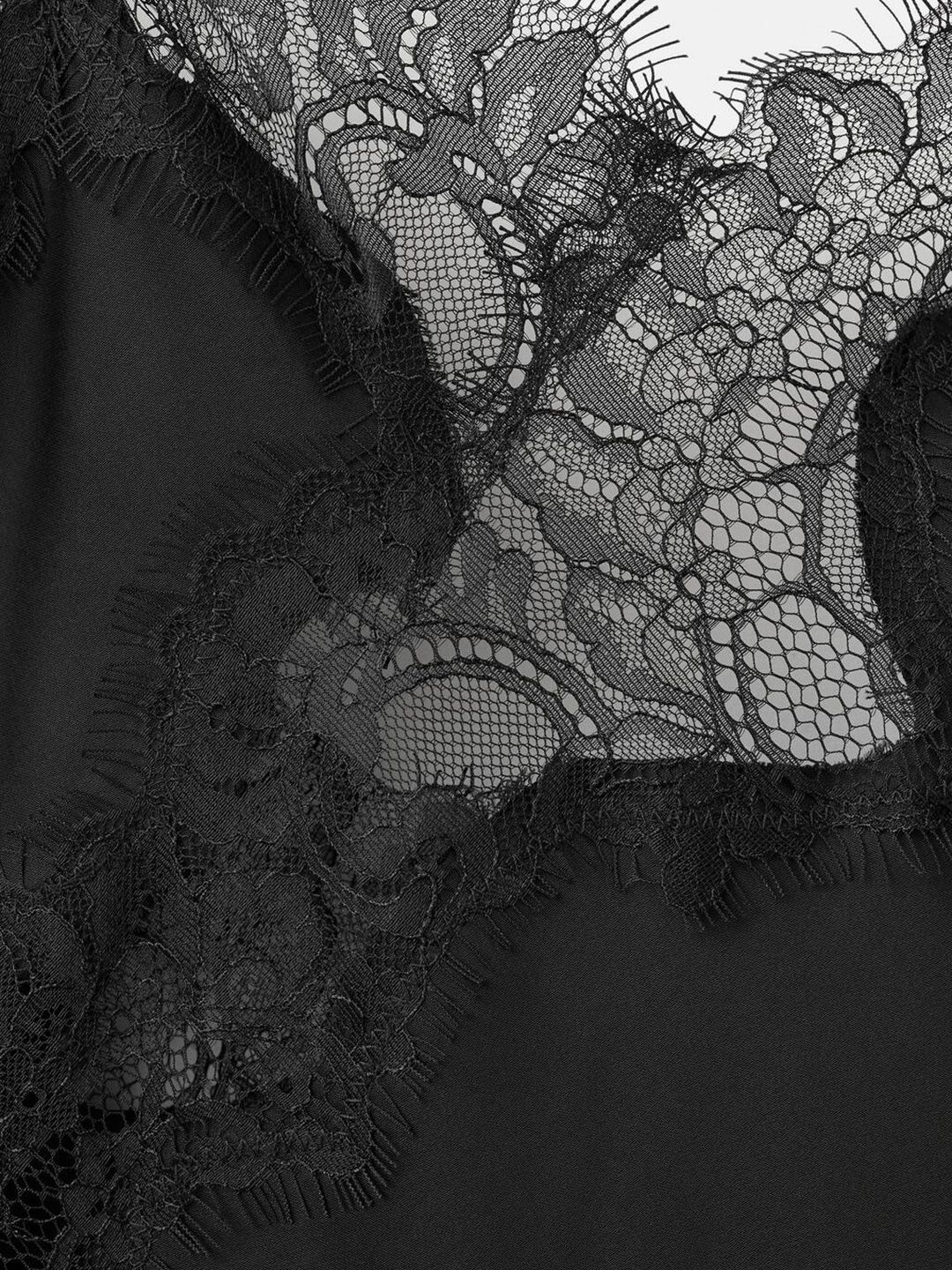 Floral Lace Inserts Shoulder Straps Top with Asymmetric Hem
