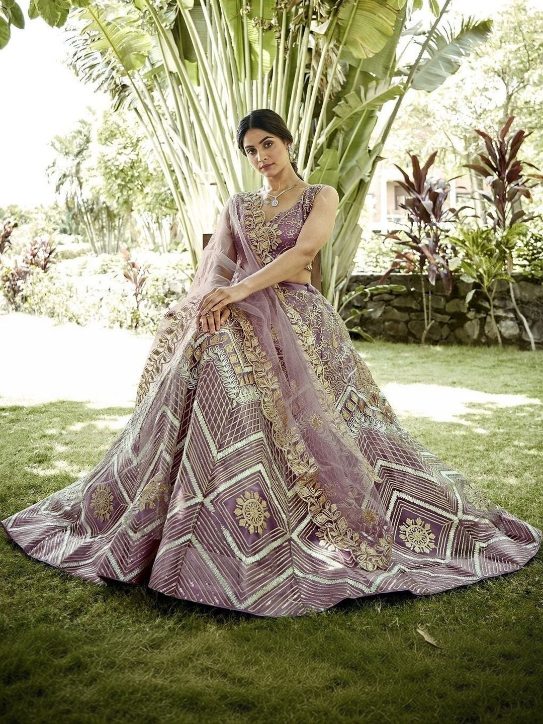 REELOVE FACTORY Embellished Semi-Stitched Lehenga & Blouse With Dupatta