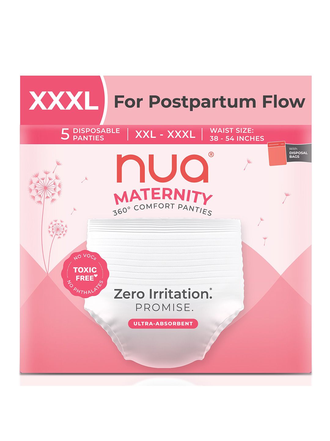 Nua Nua Ultra-Absorbent Maternity Panties - 5 Panties